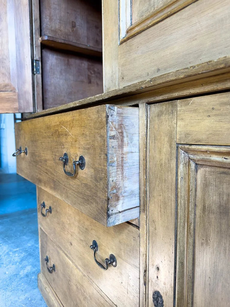 Unique English pine linen press