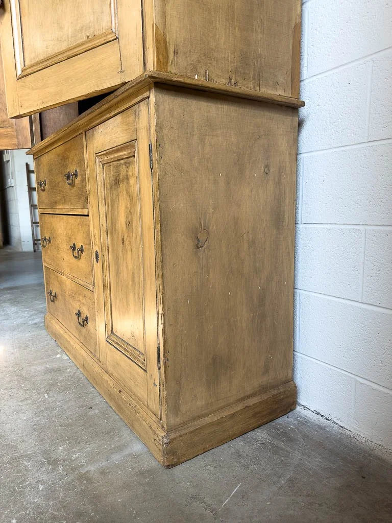 Unique English pine linen press