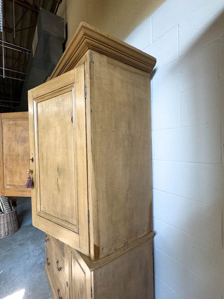 Unique English pine linen press