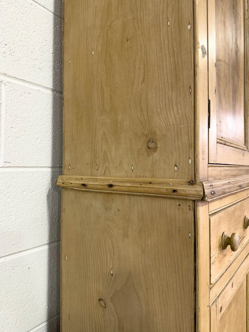 Rustic English antique pine cupboard - House on Horizon