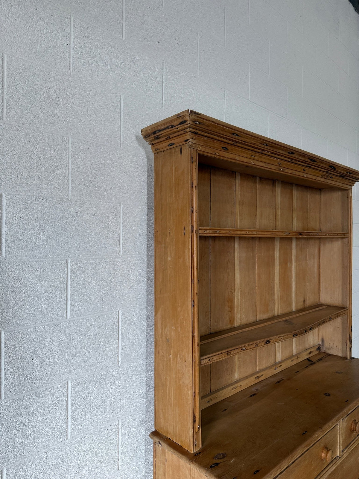 Scalloped Victorian pine kitchen dresser - House on Horizon