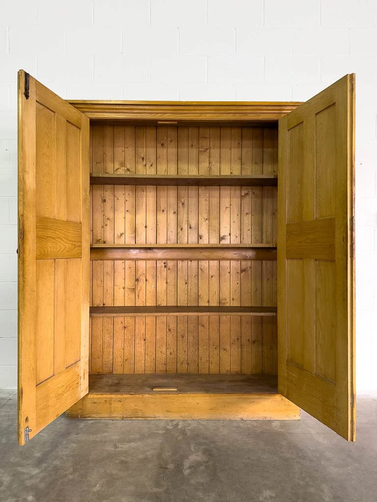 Stunning antique English cupboard with shelved interior