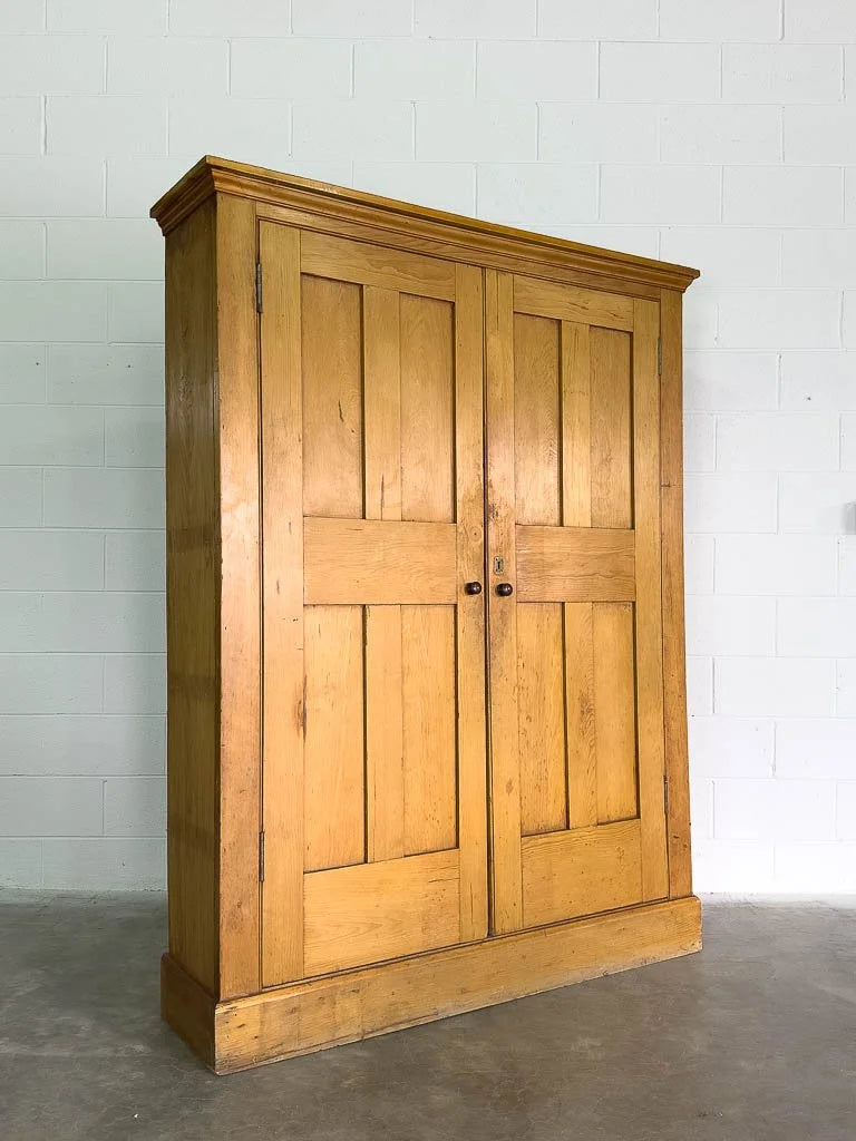 Stunning antique English cupboard with shelved interior