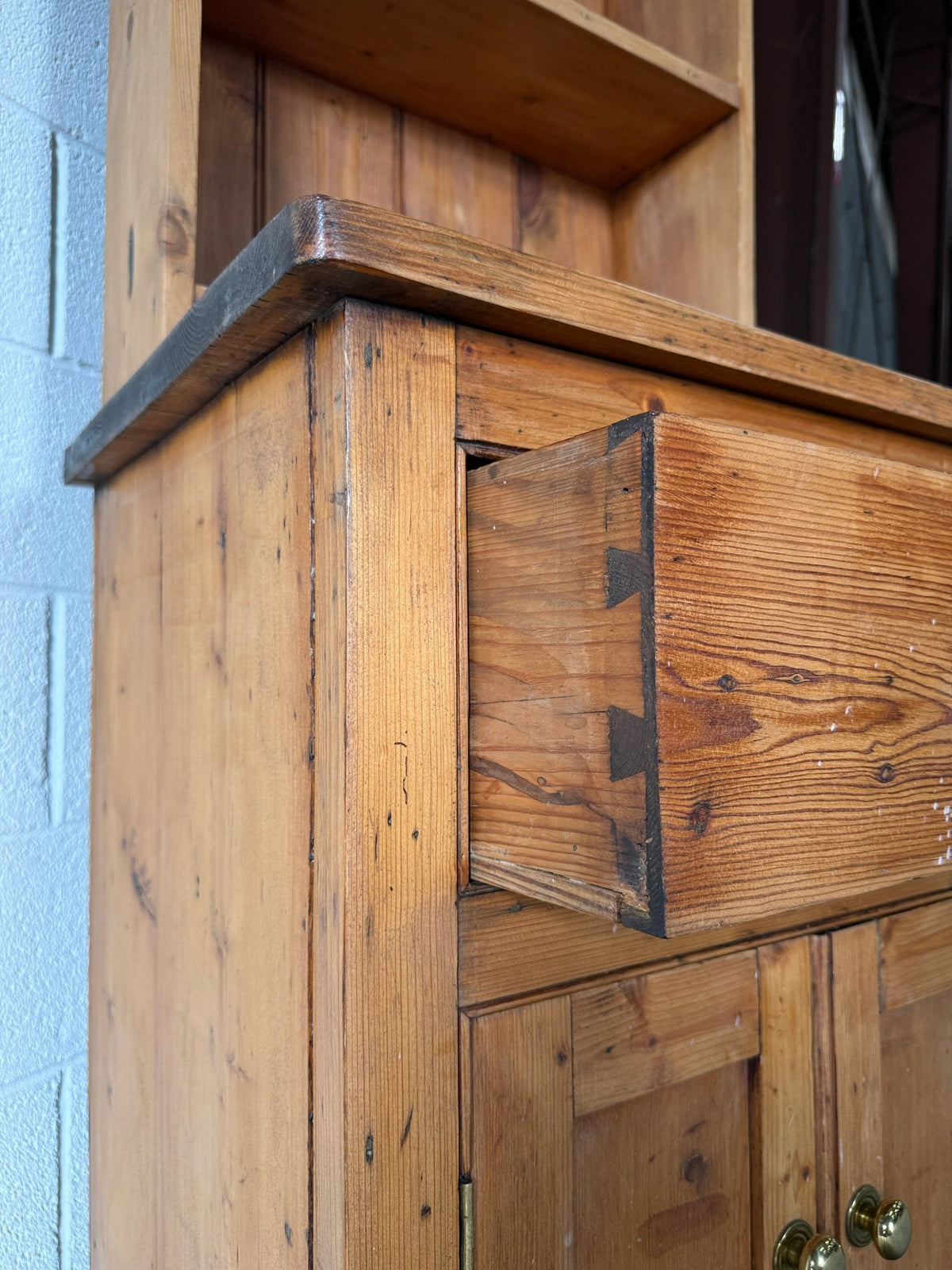 Skinny antique pine kitchen dresser - House on Horizon