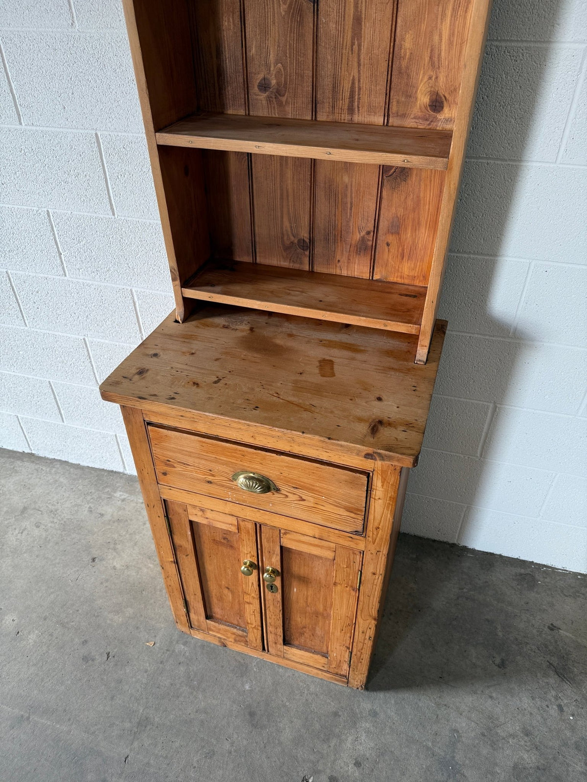 Skinny antique pine kitchen dresser - House on Horizon