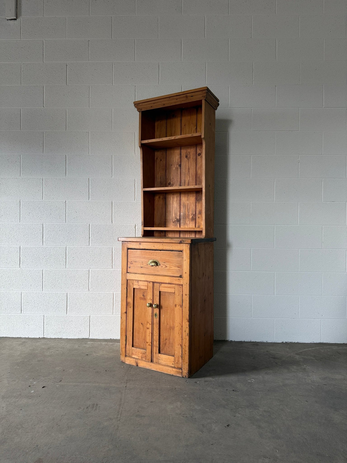 Skinny antique pine kitchen dresser - House on Horizon
