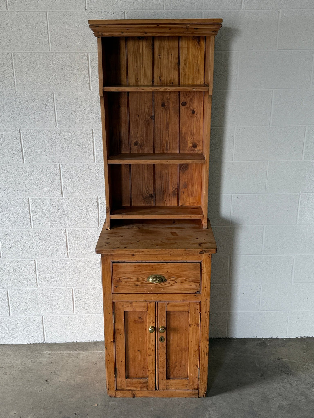 Skinny antique pine kitchen dresser - House on Horizon