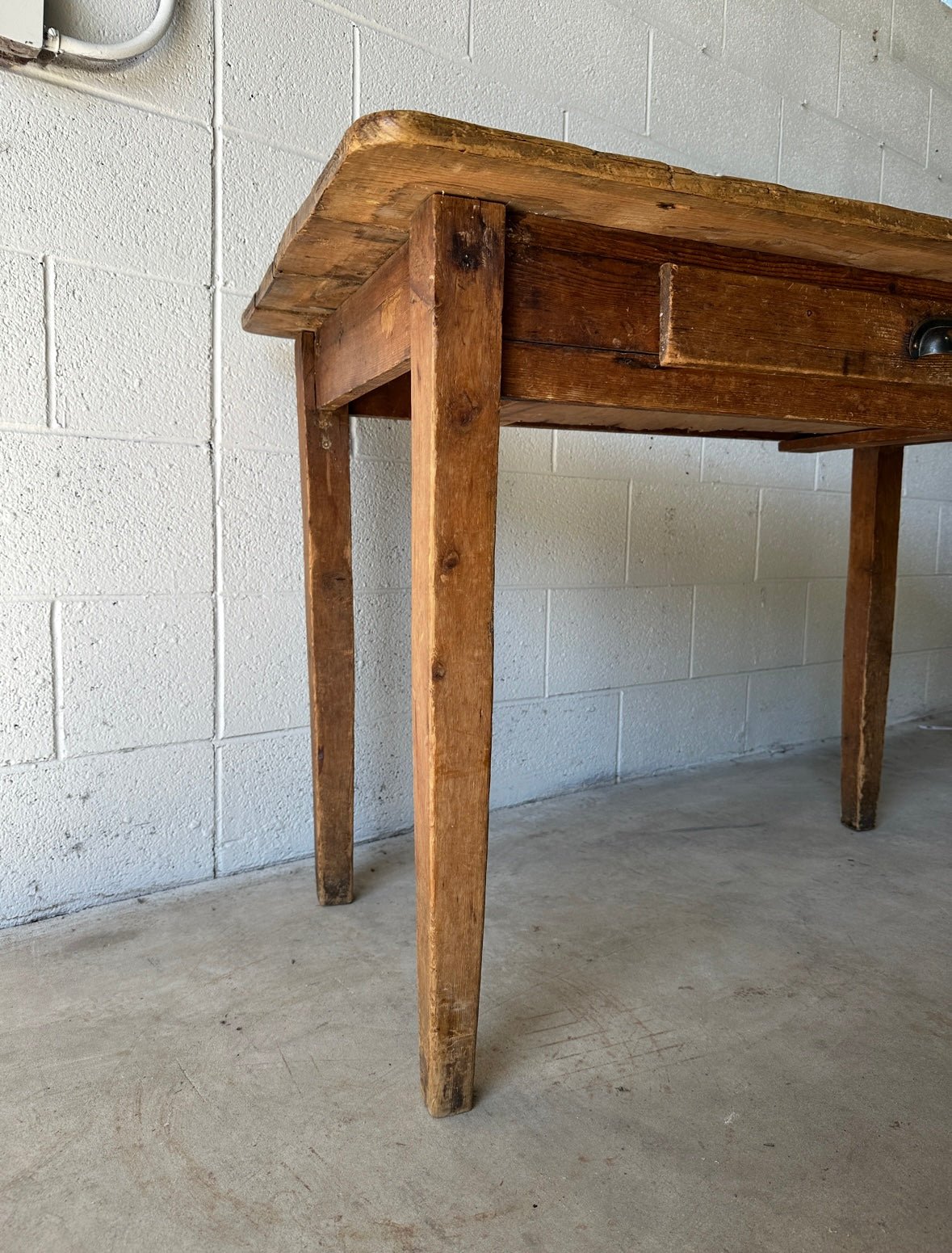Small antique English pine table, perfect side table or desk - House on Horizon