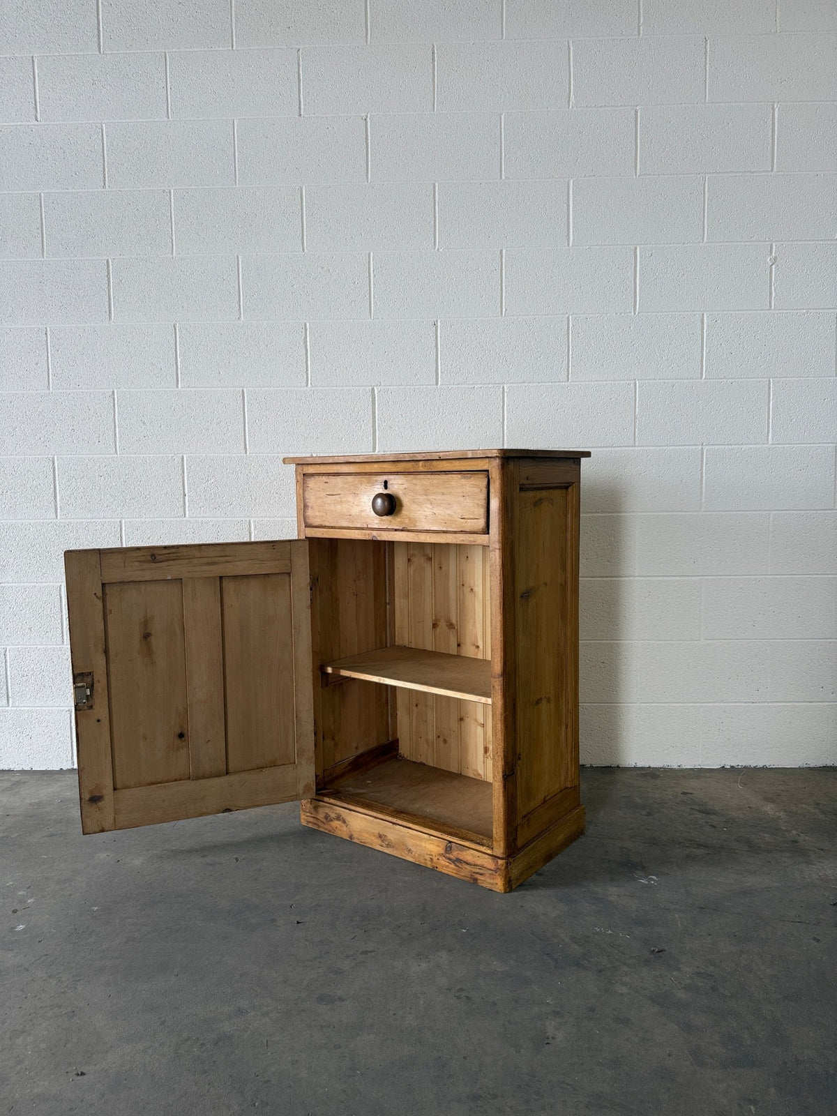 Small antique pine cupboard or nightstand - House on Horizon