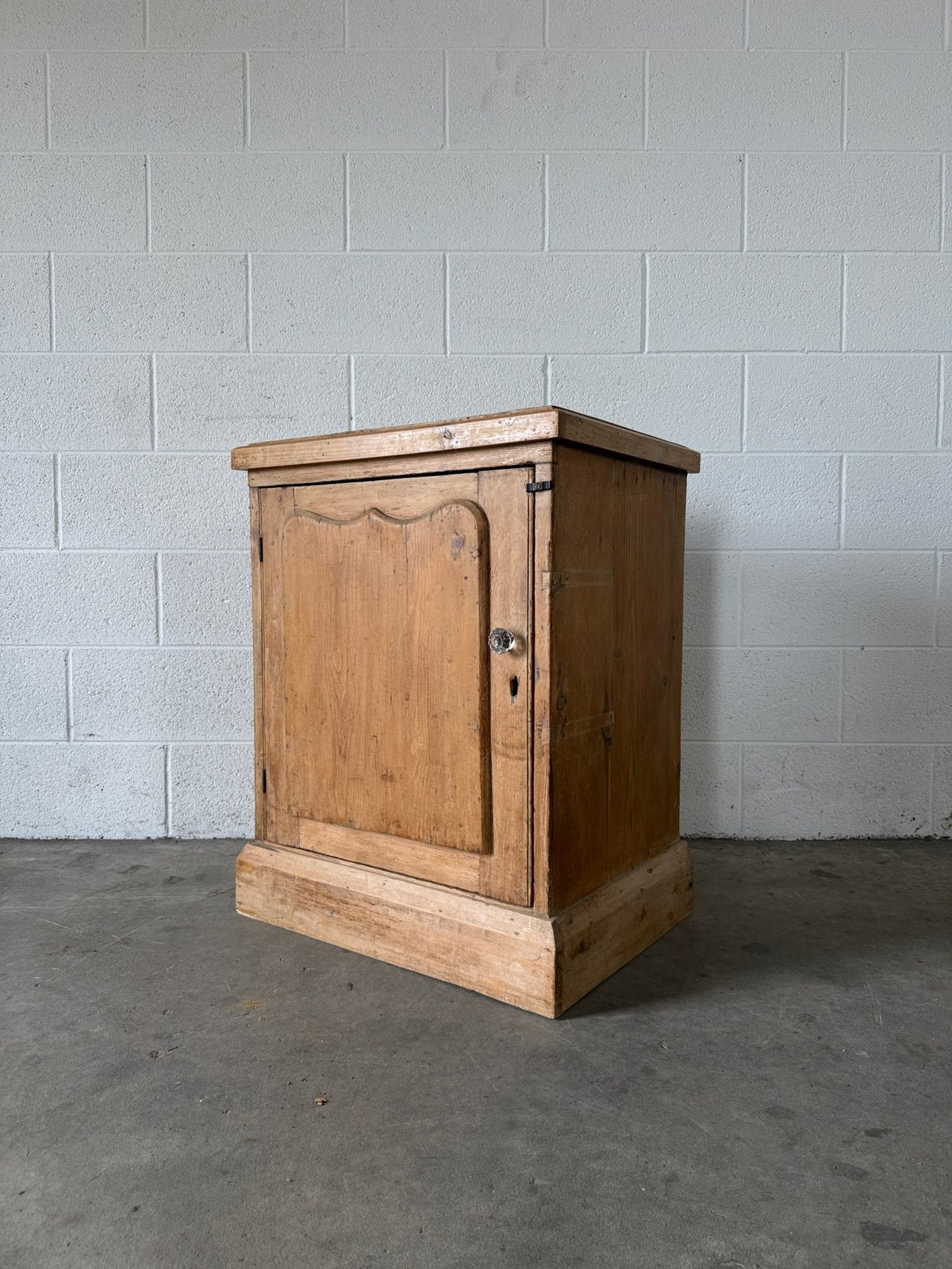 Small antique pine nightstand or cupboard - House on Horizon