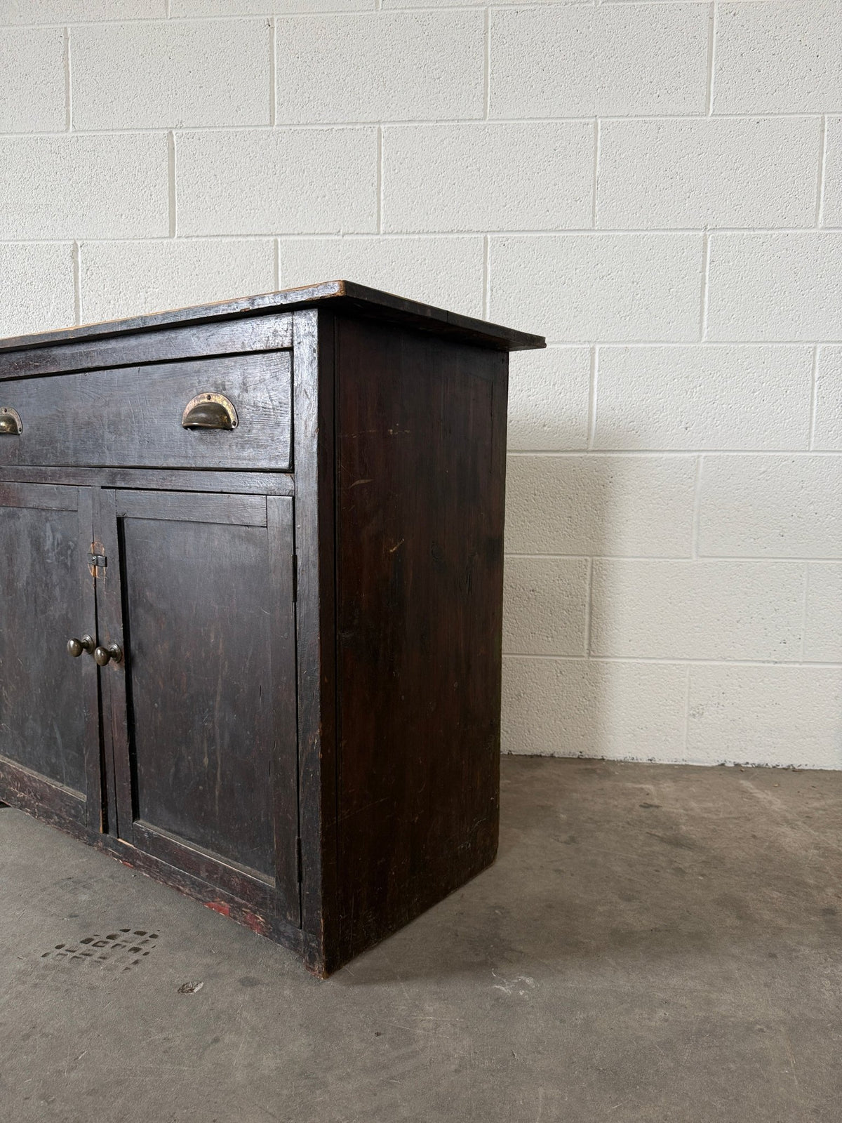 Small European painted pine cupboard - House on Horizon