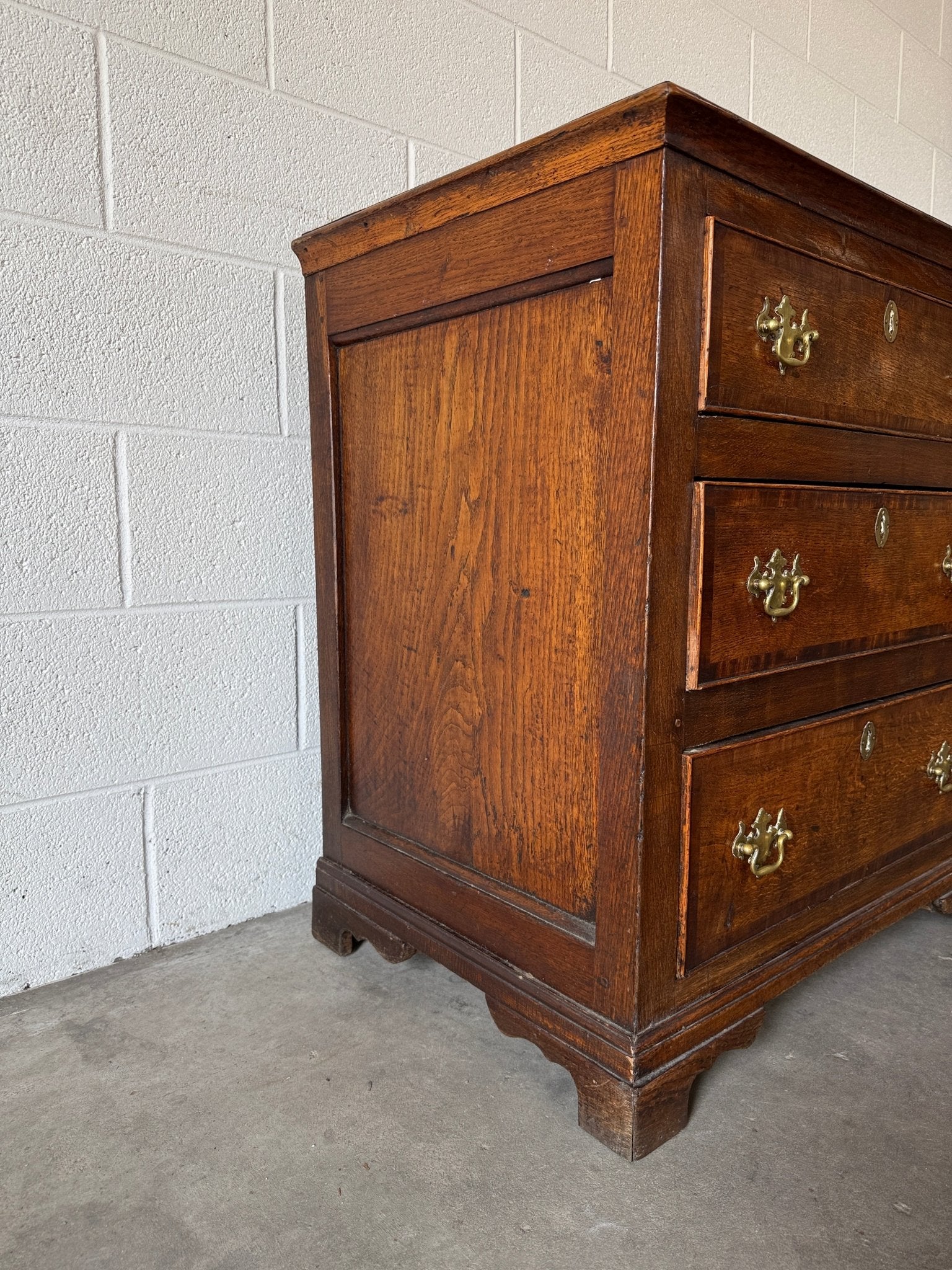 Stately Oak Sideboard with Inlay Detail - House on Horizon
