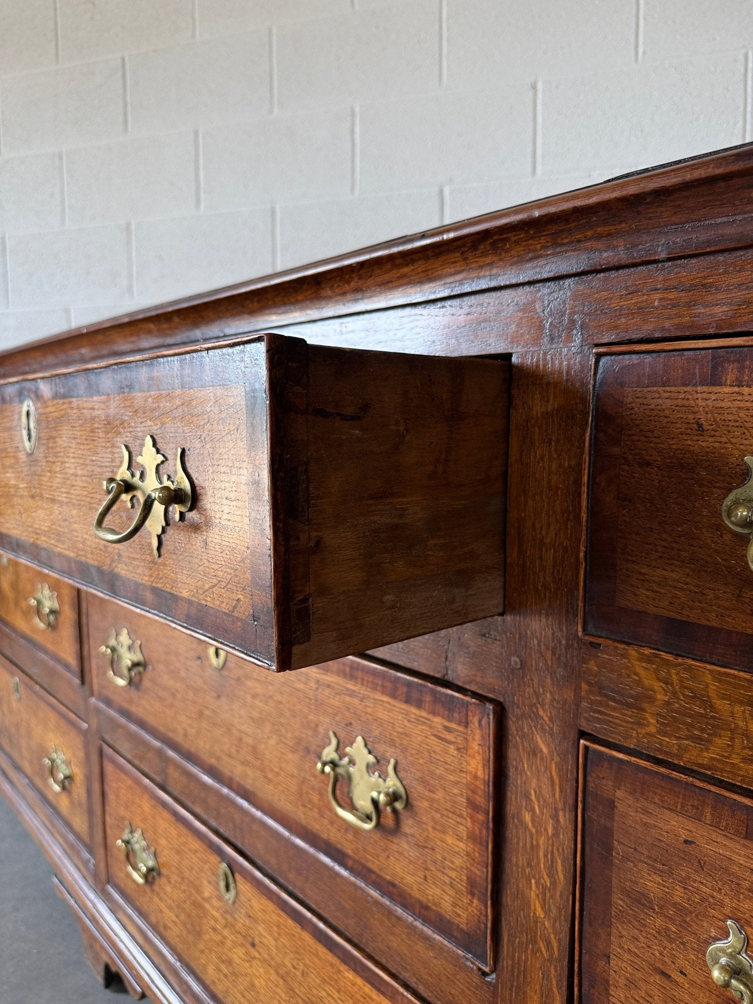 Stately Oak Sideboard with Inlay Detail - House on Horizon