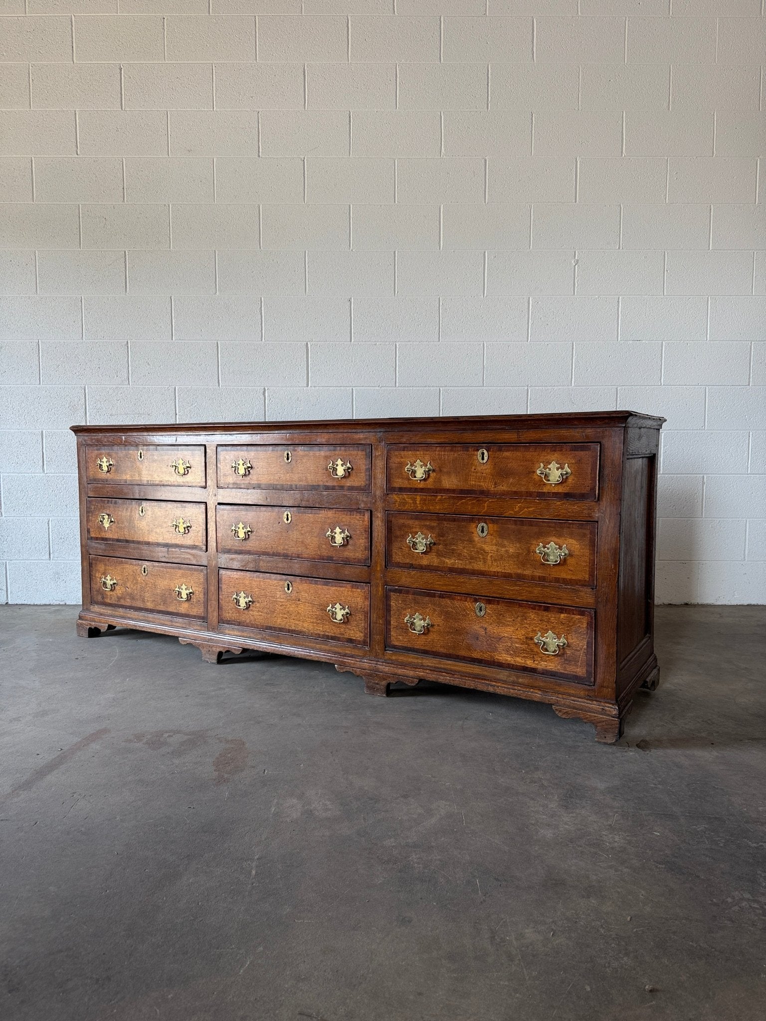 Stately Oak Sideboard with Inlay Detail - House on Horizon