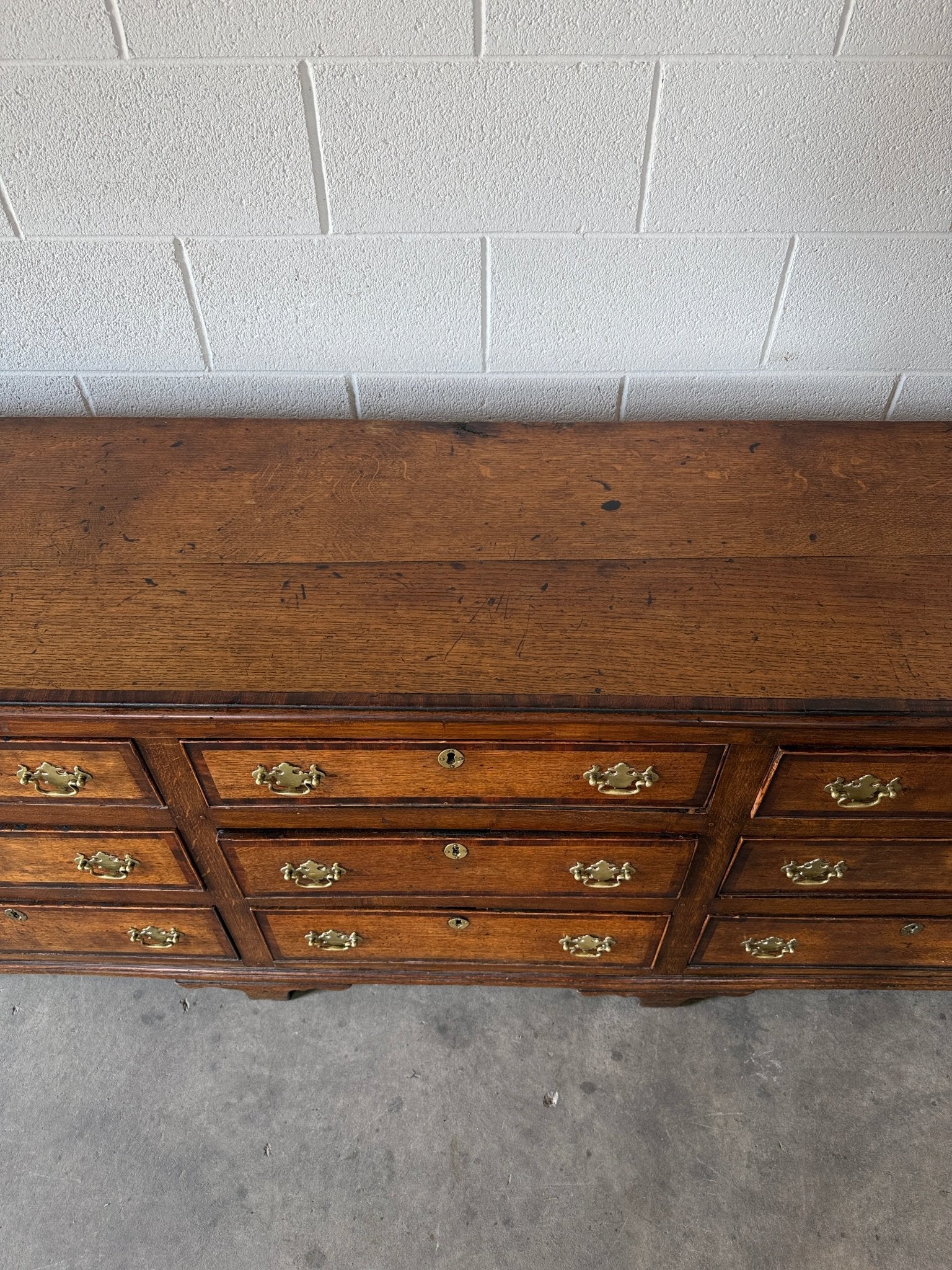 Stately Oak Sideboard with Inlay Detail - House on Horizon