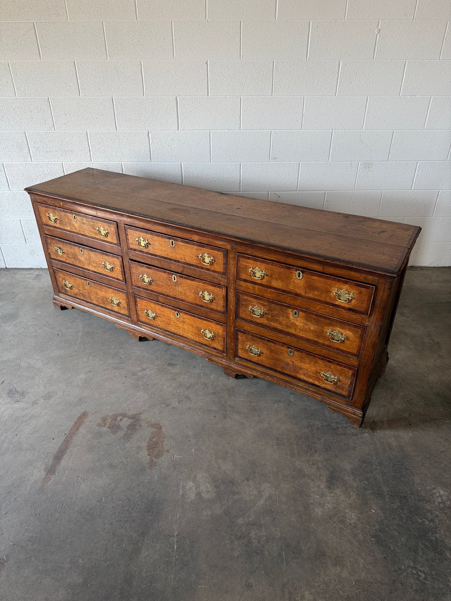 Stately Oak Sideboard with Inlay Detail - House on Horizon