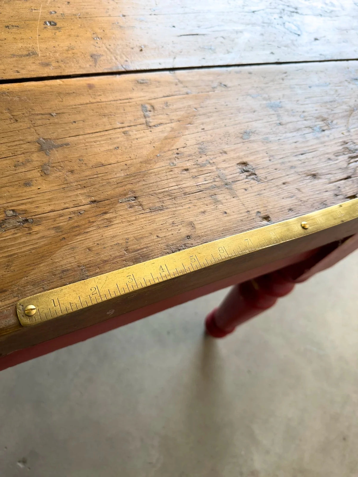 Stunning antique mill table - House on Horizon