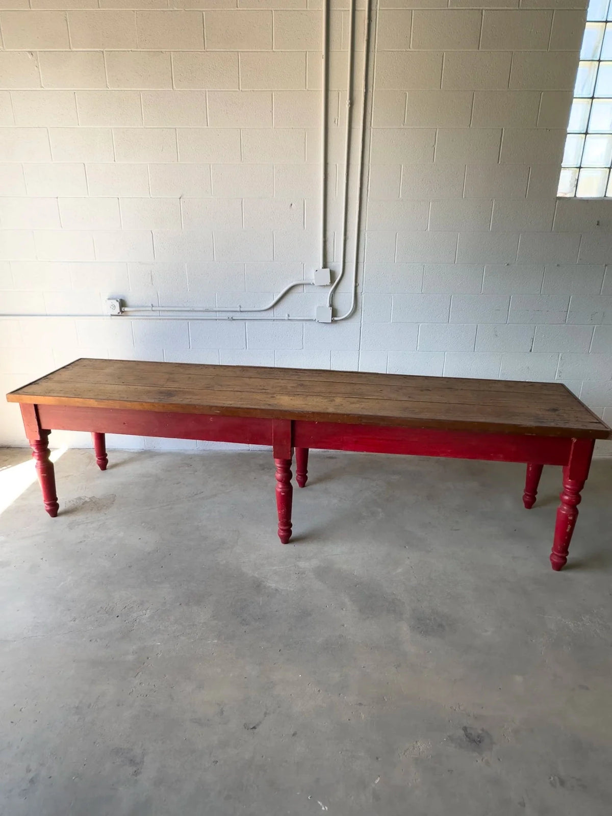 Stunning antique mill table - House on Horizon