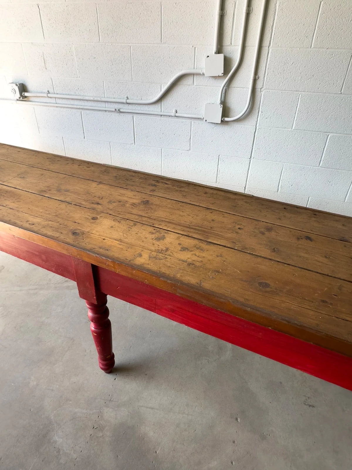 Stunning antique mill table - House on Horizon