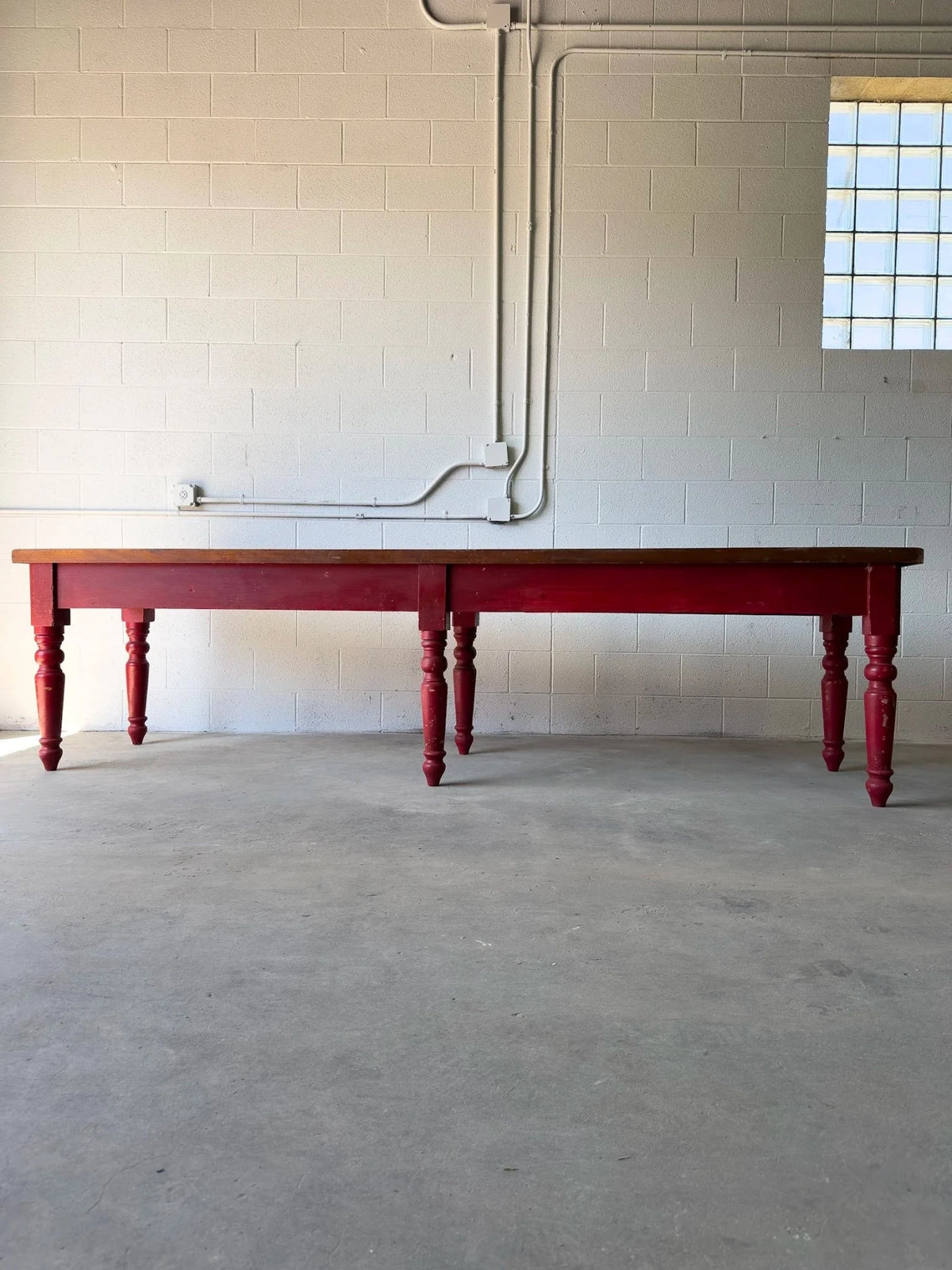 Stunning antique mill table - House on Horizon