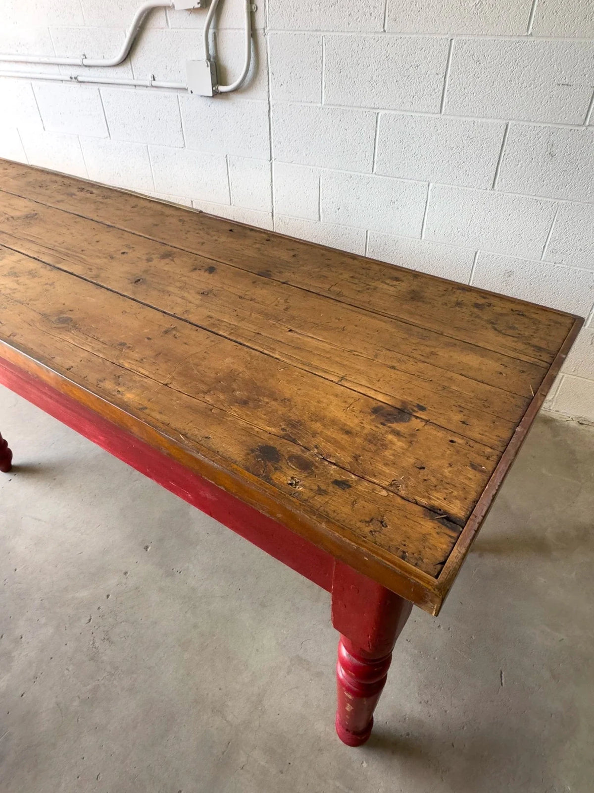 Stunning antique mill table - House on Horizon