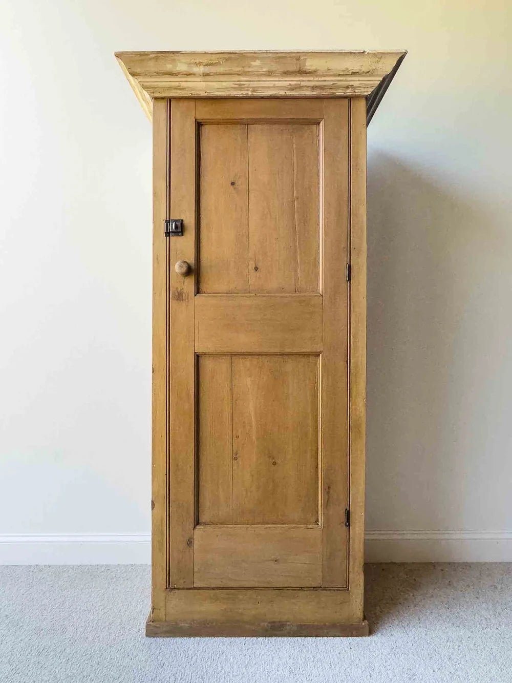 Tall English antique pine cupboard - House on Horizon