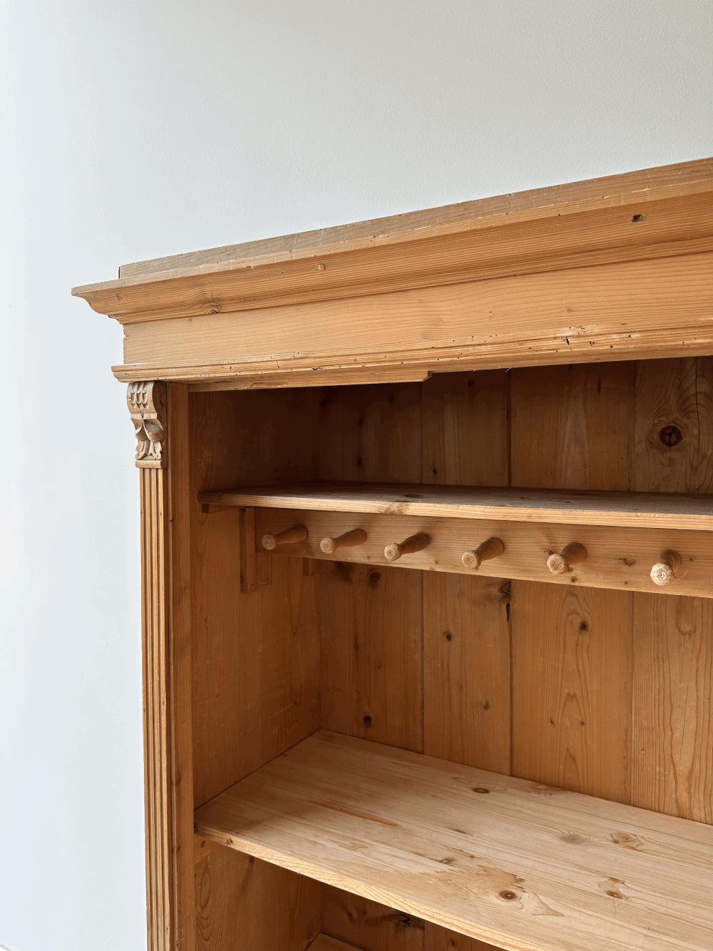 Antique victorian pine armoire