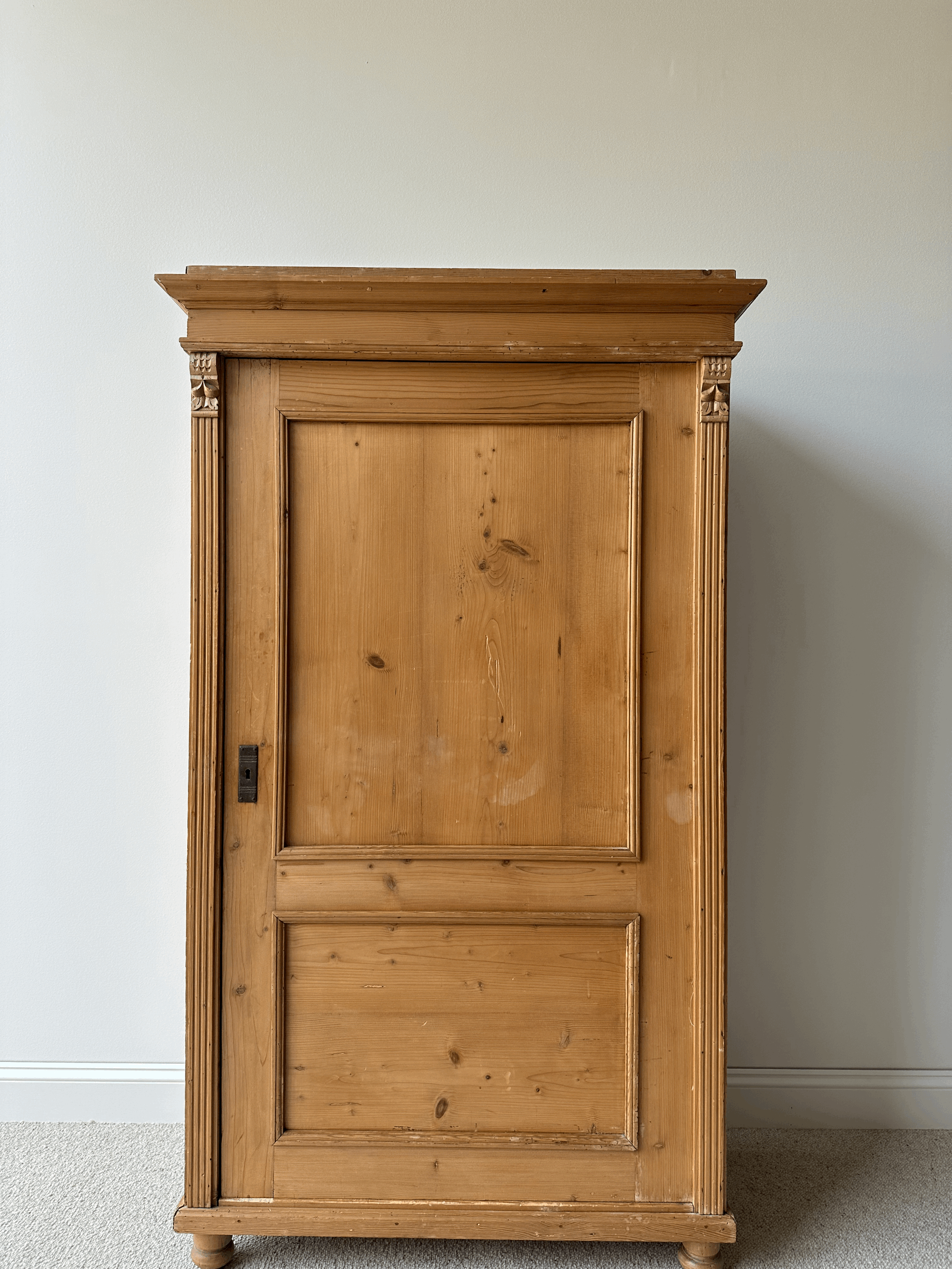 Antique victorian pine armoire