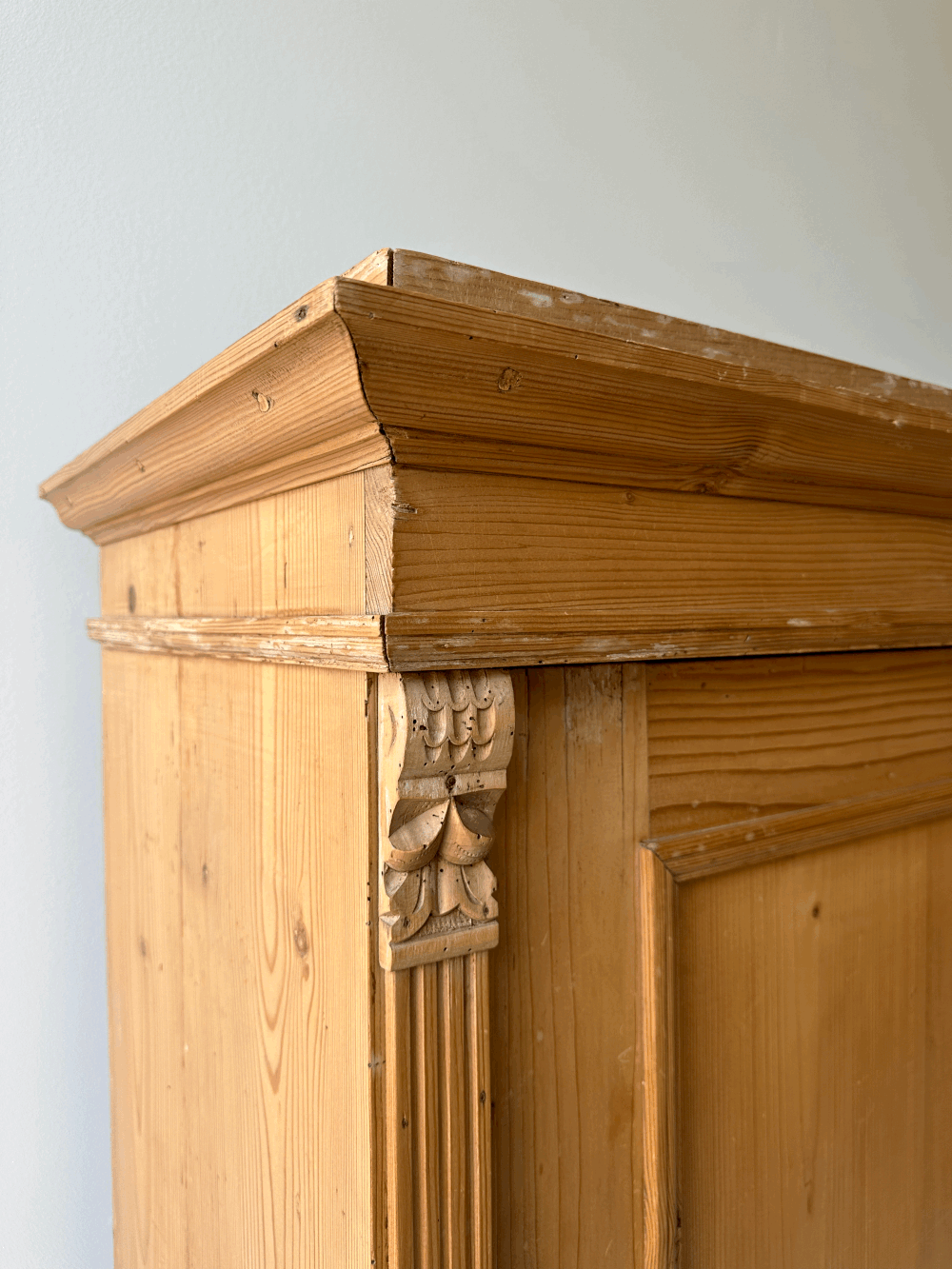 Antique victorian pine armoire