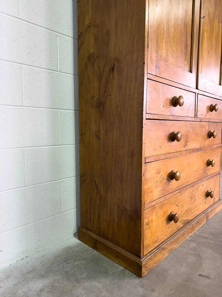 Victorian fruitwood linen press - House on Horizon