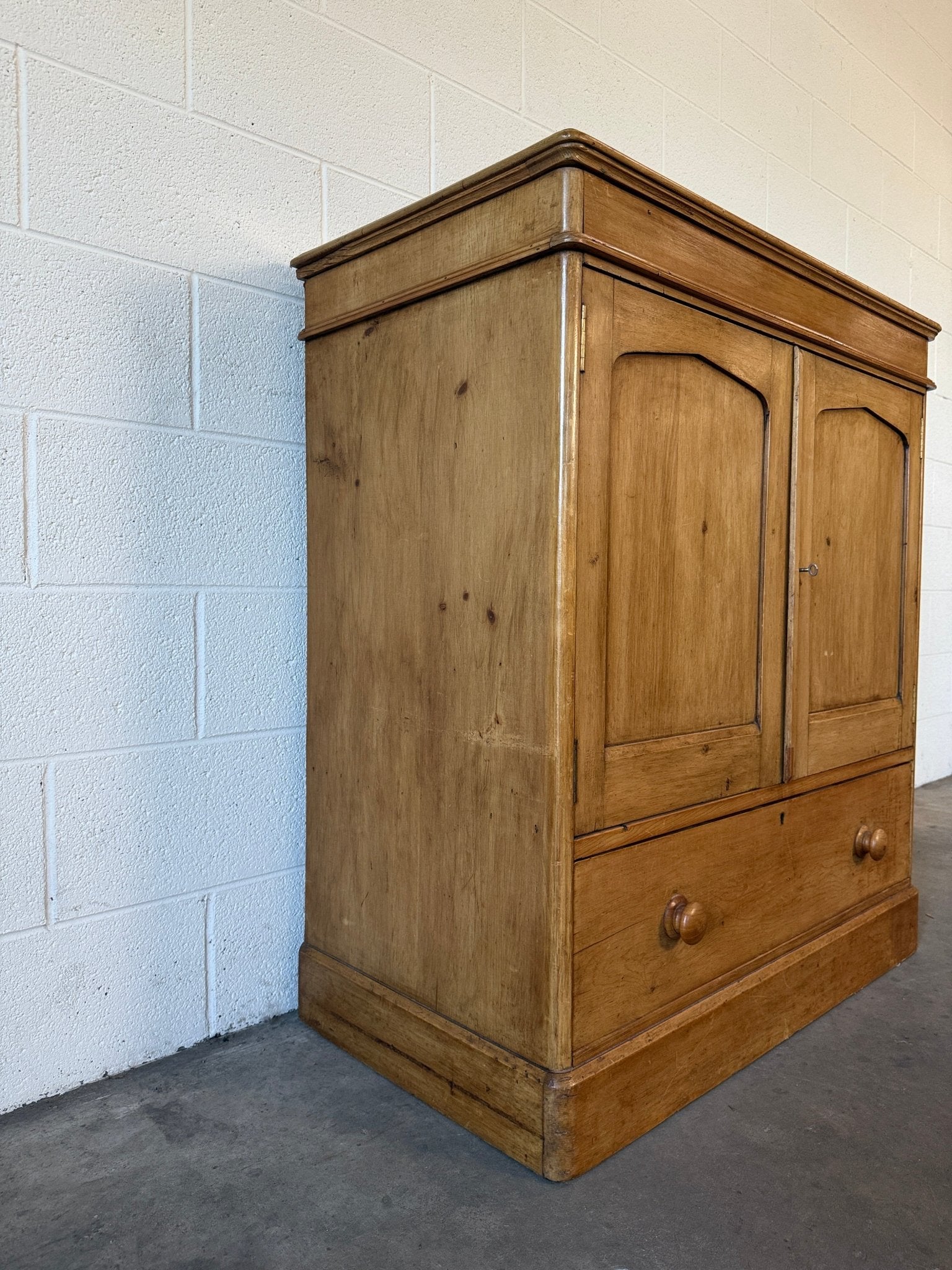 Victorian Pine Cupboard with Removable Shelves - House on Horizon