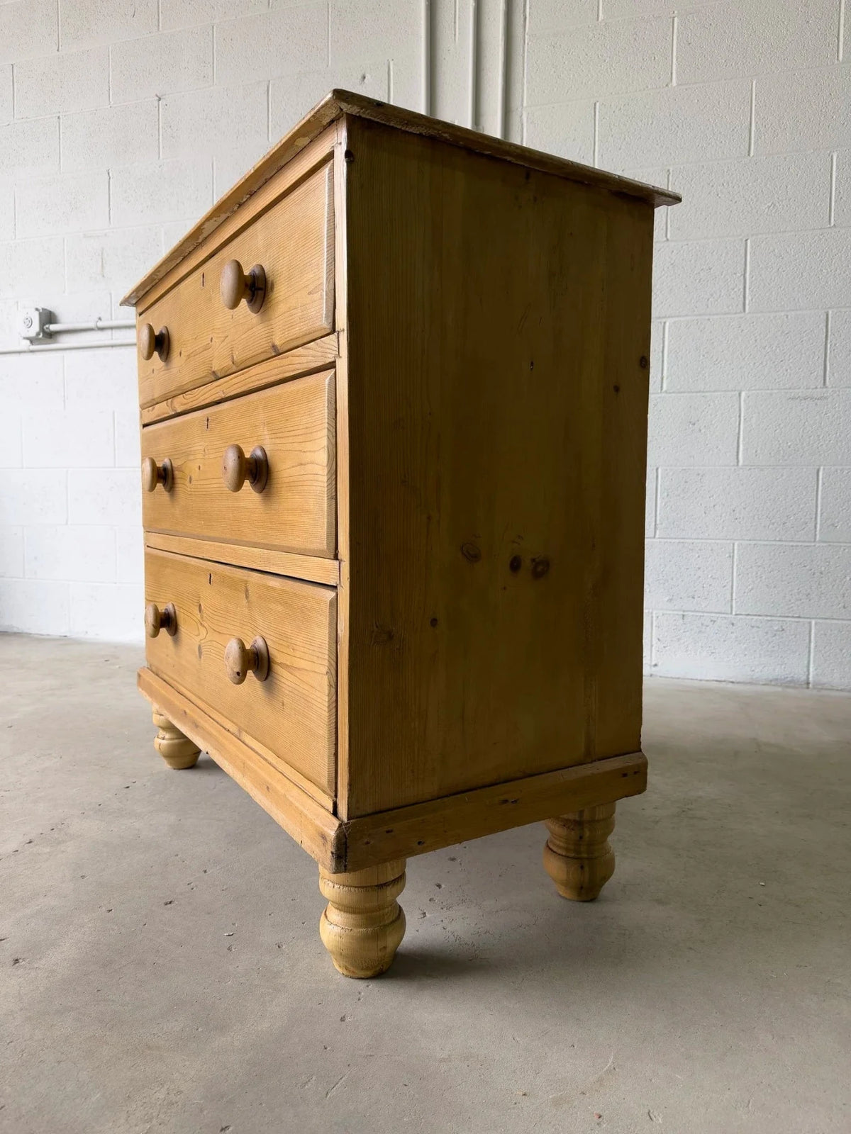 Victorian Pine Drawers - Antique Bedroom Chest - House on Horizon