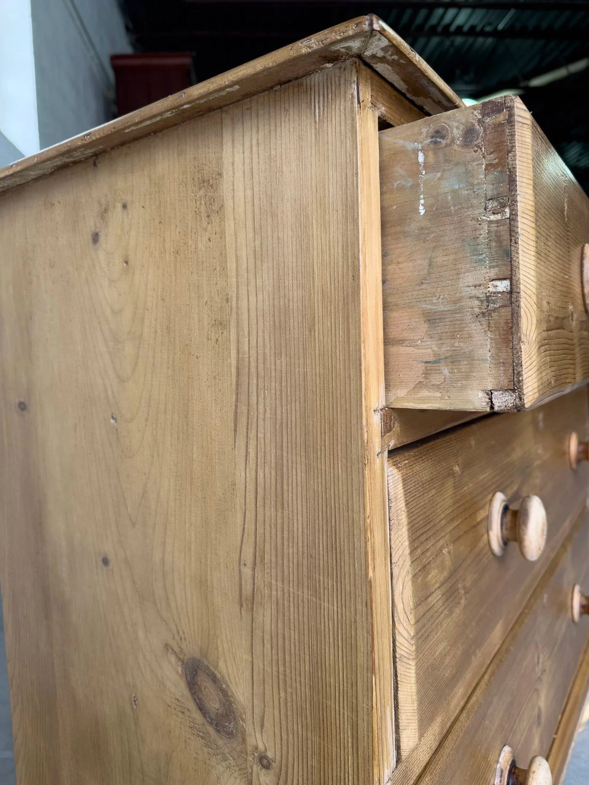 Victorian Pine Drawers - Antique Bedroom Chest - House on Horizon