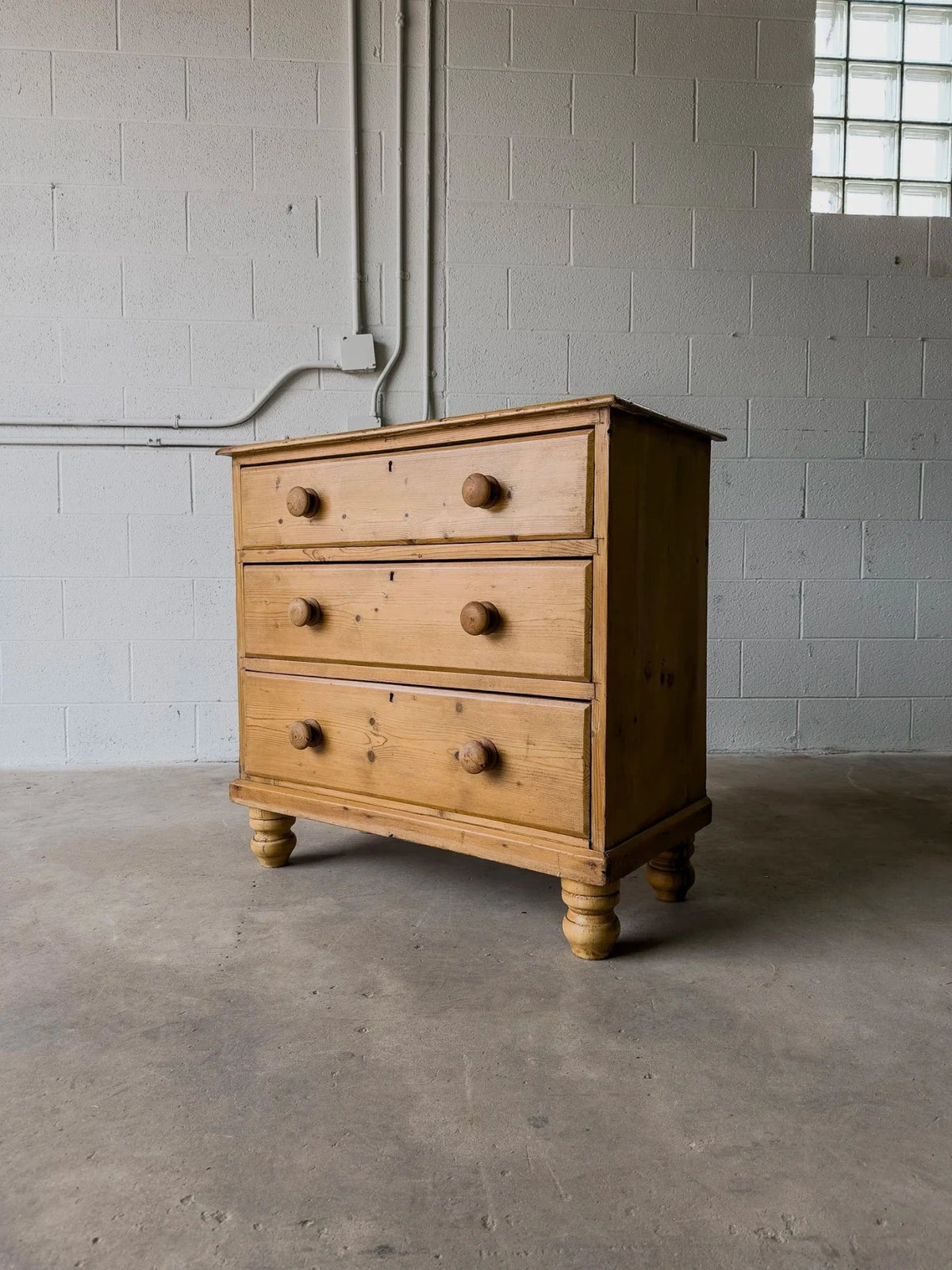 Victorian Pine Drawers - Antique Bedroom Chest - House on Horizon