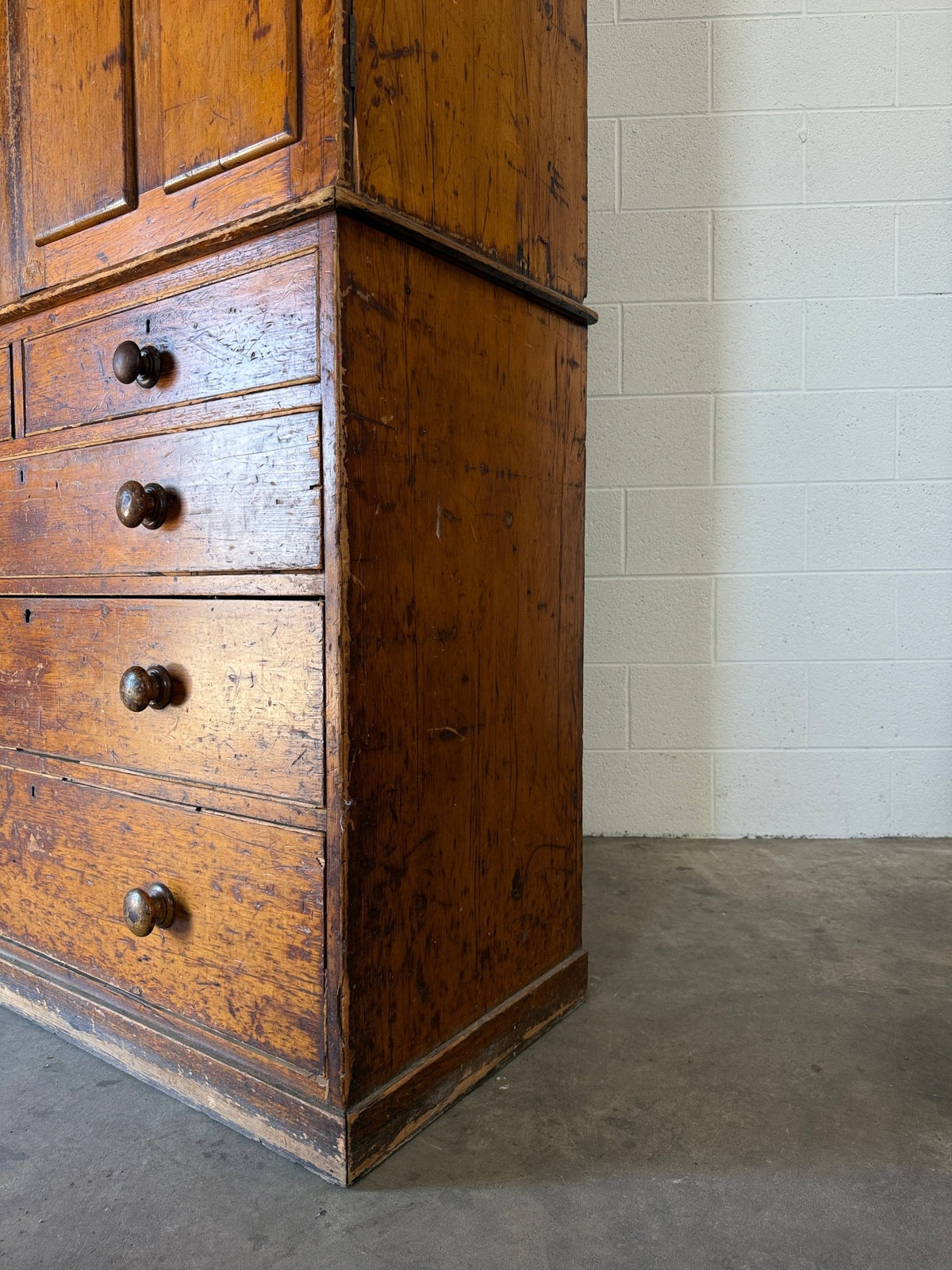 Victorian pine press with shelved interior - House on Horizon