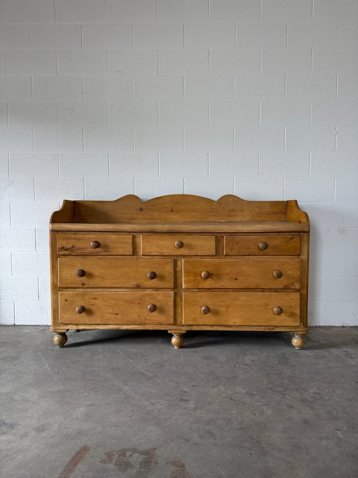 Victorian Pine Sideboard with Gallery Back - House on Horizon
