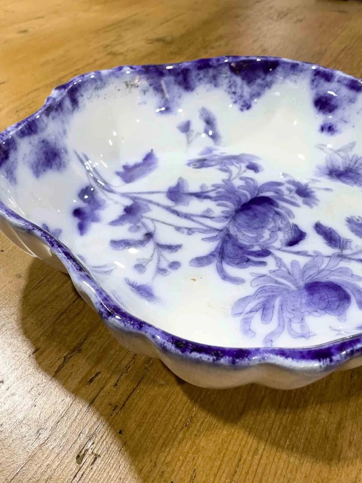Vintage blue and white trinket dish - House on Horizon