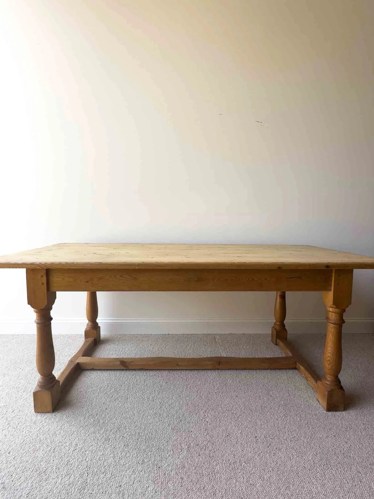 Vintage English pine refectory table - House on Horizon