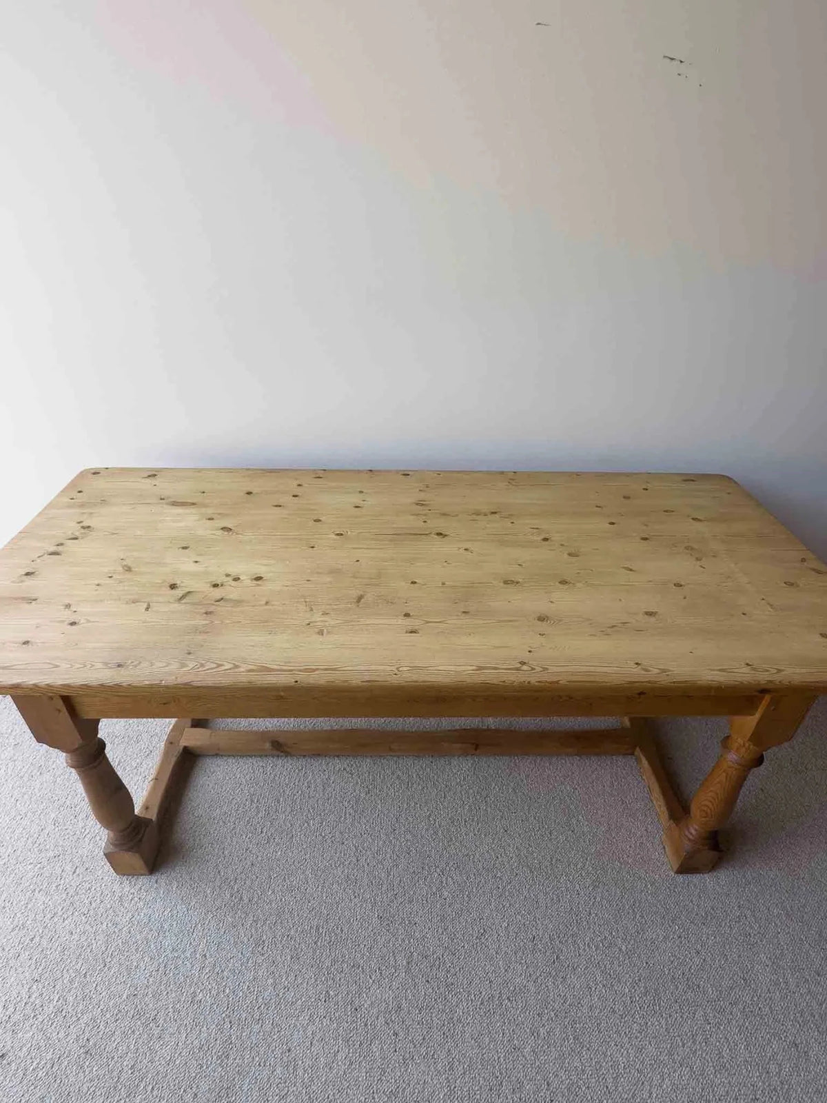 Vintage English pine refectory table - House on Horizon