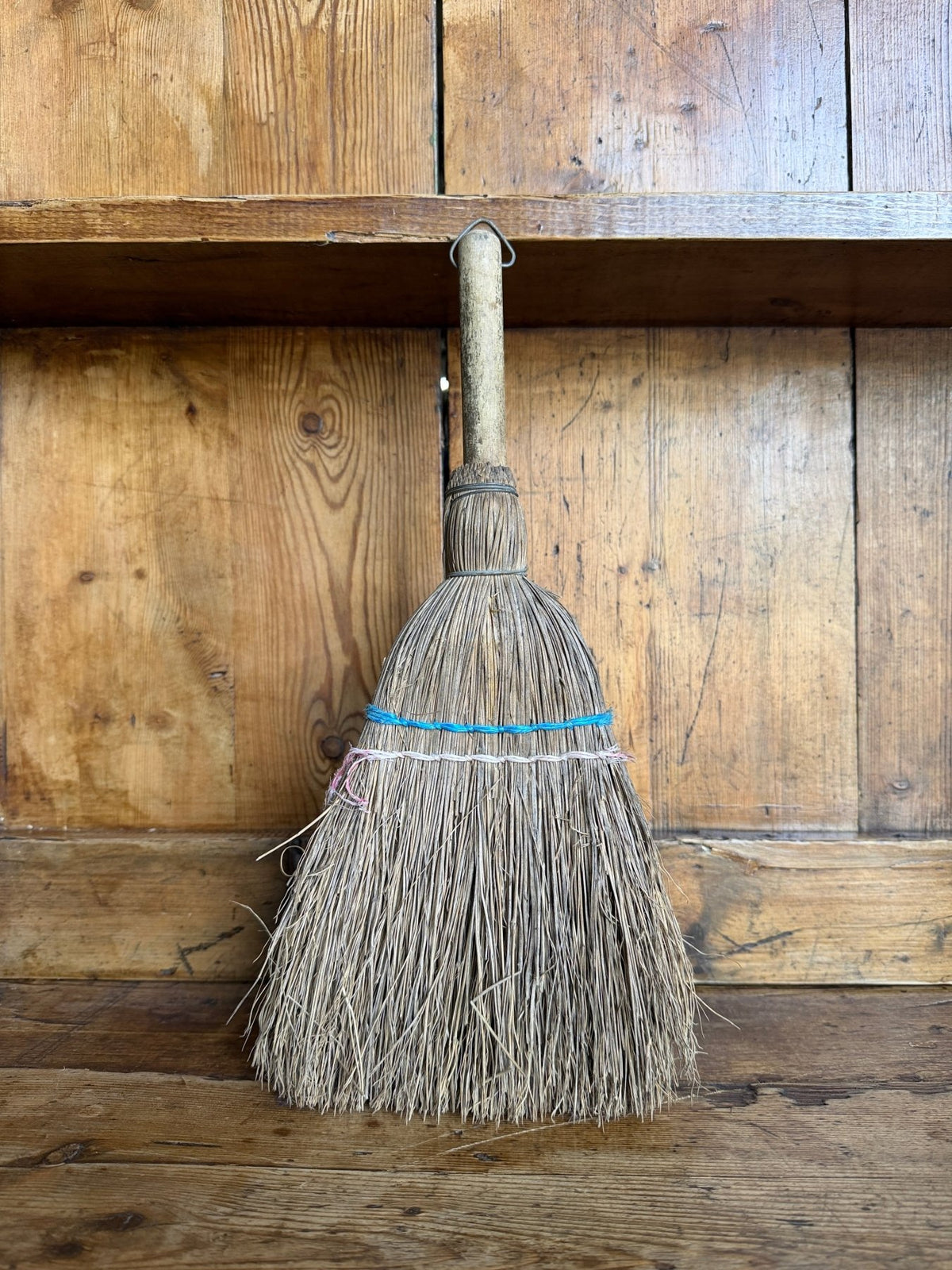 Vintage hand broom - House on Horizon