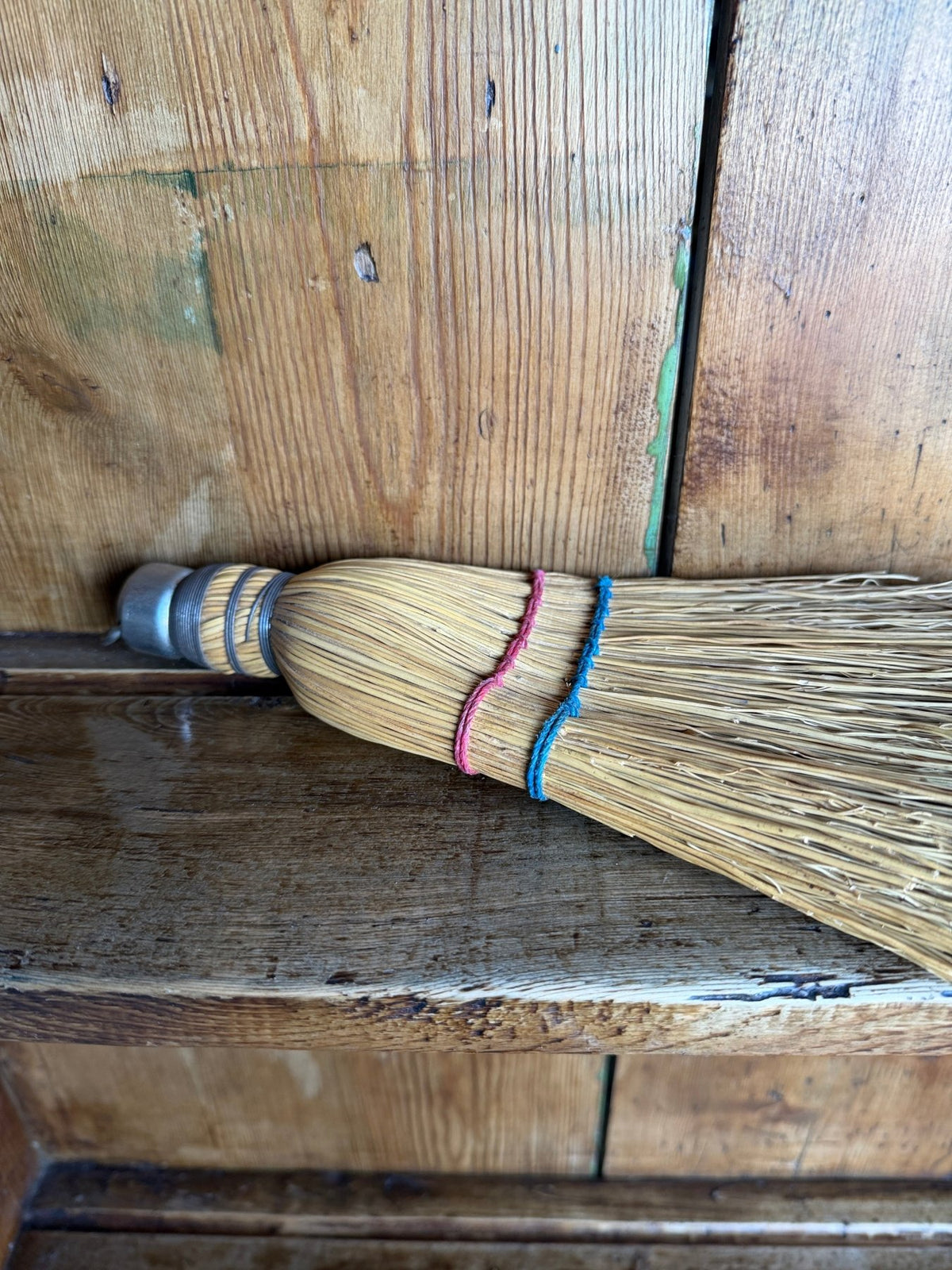 Vintage hand broom - House on Horizon