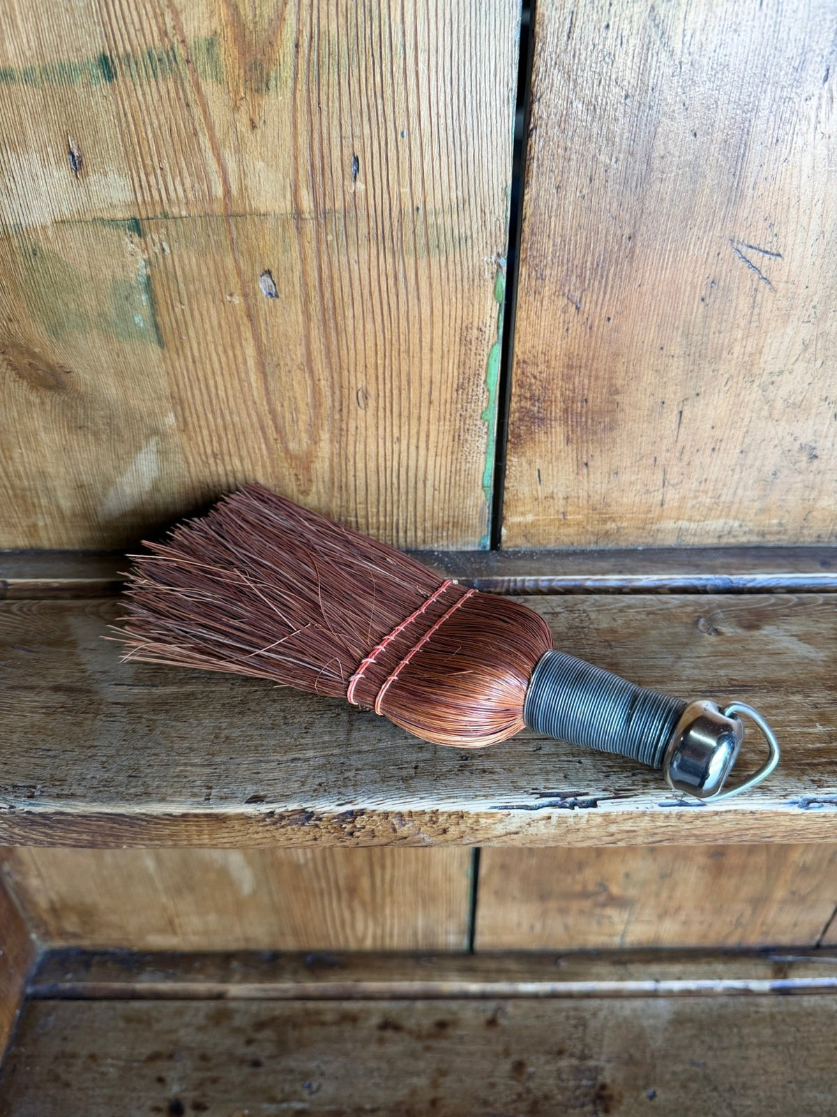 Vintage hand broom - House on Horizon
