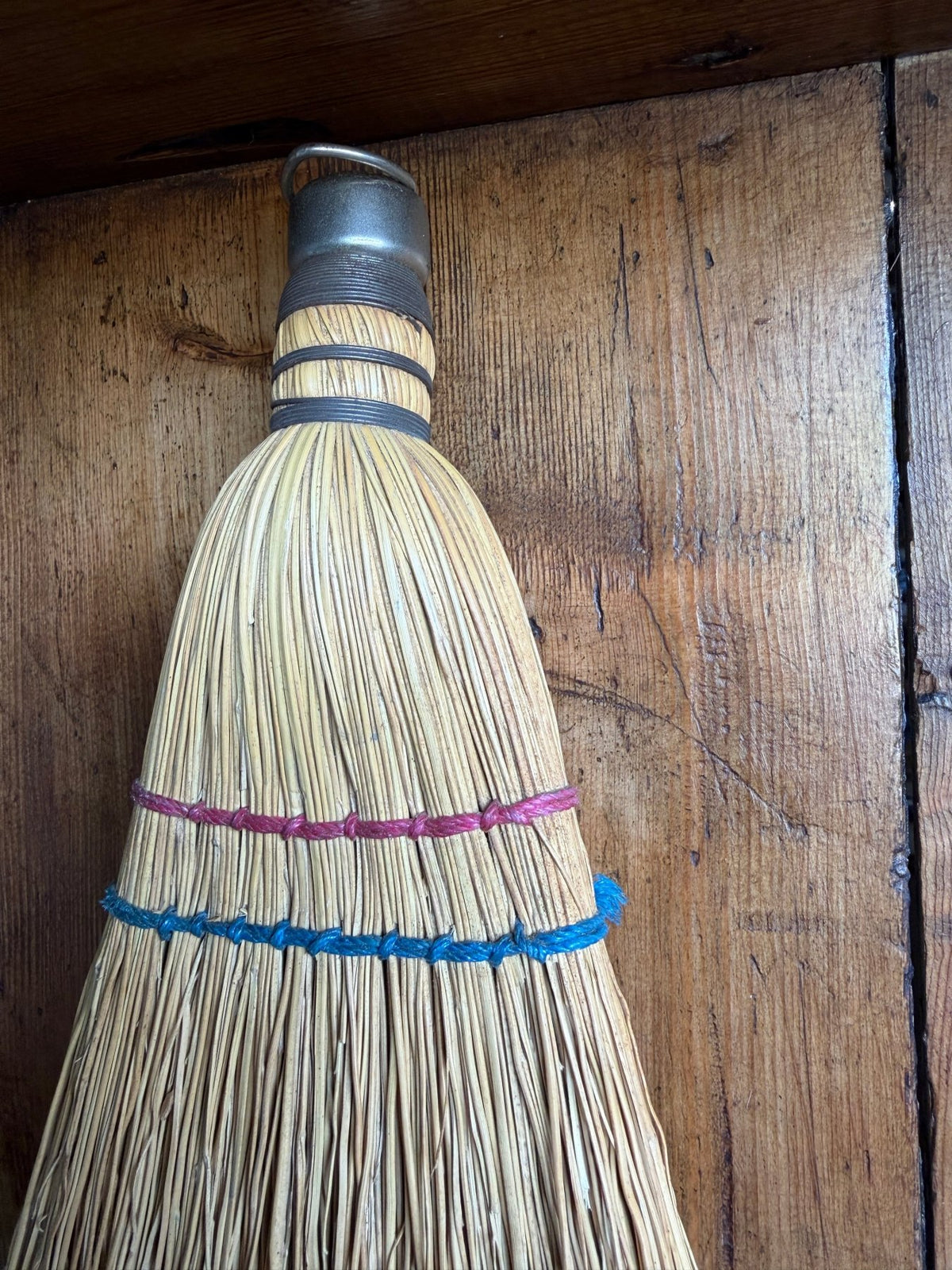 Vintage hand broom - House on Horizon