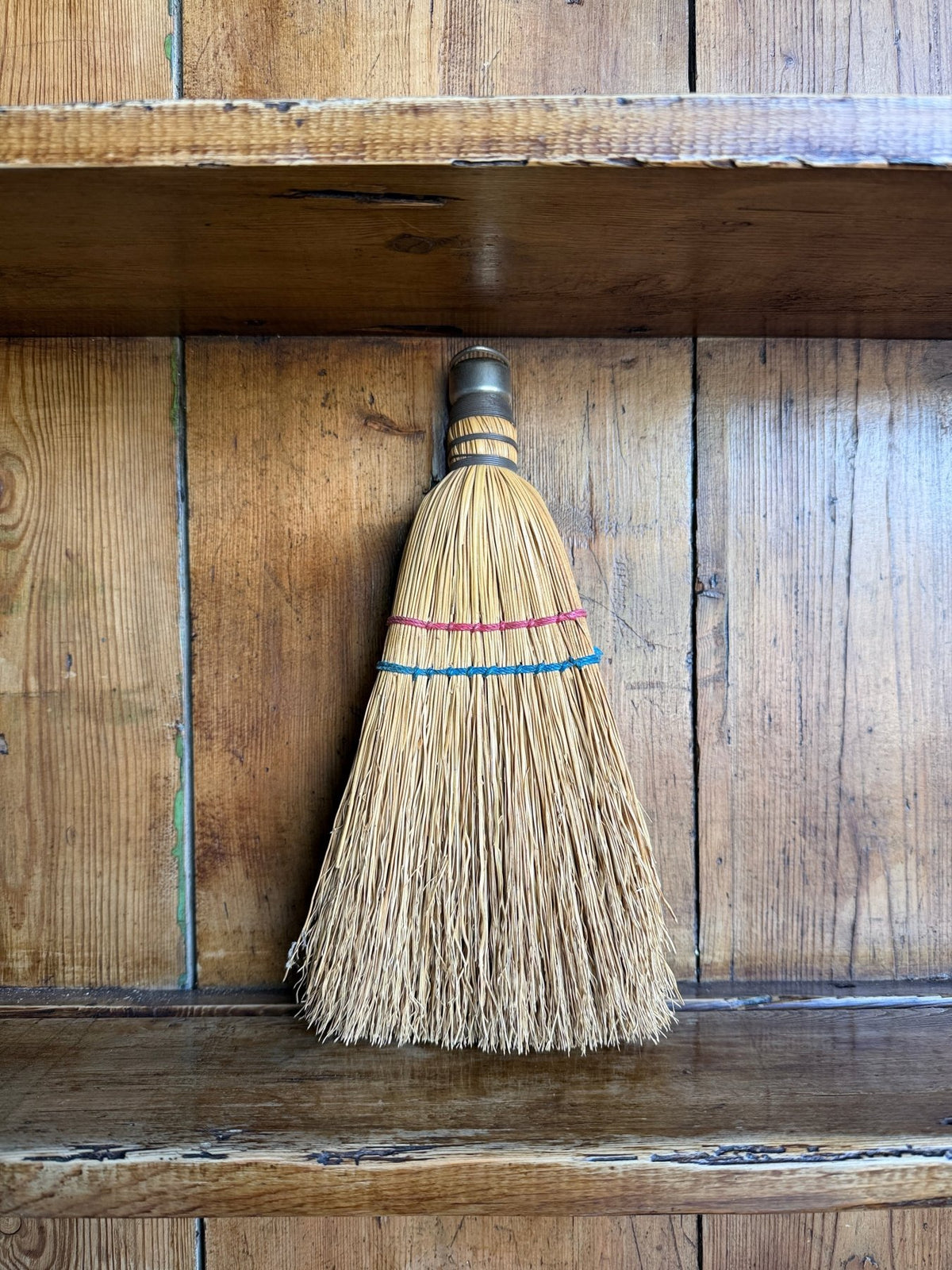 Vintage hand broom - House on Horizon