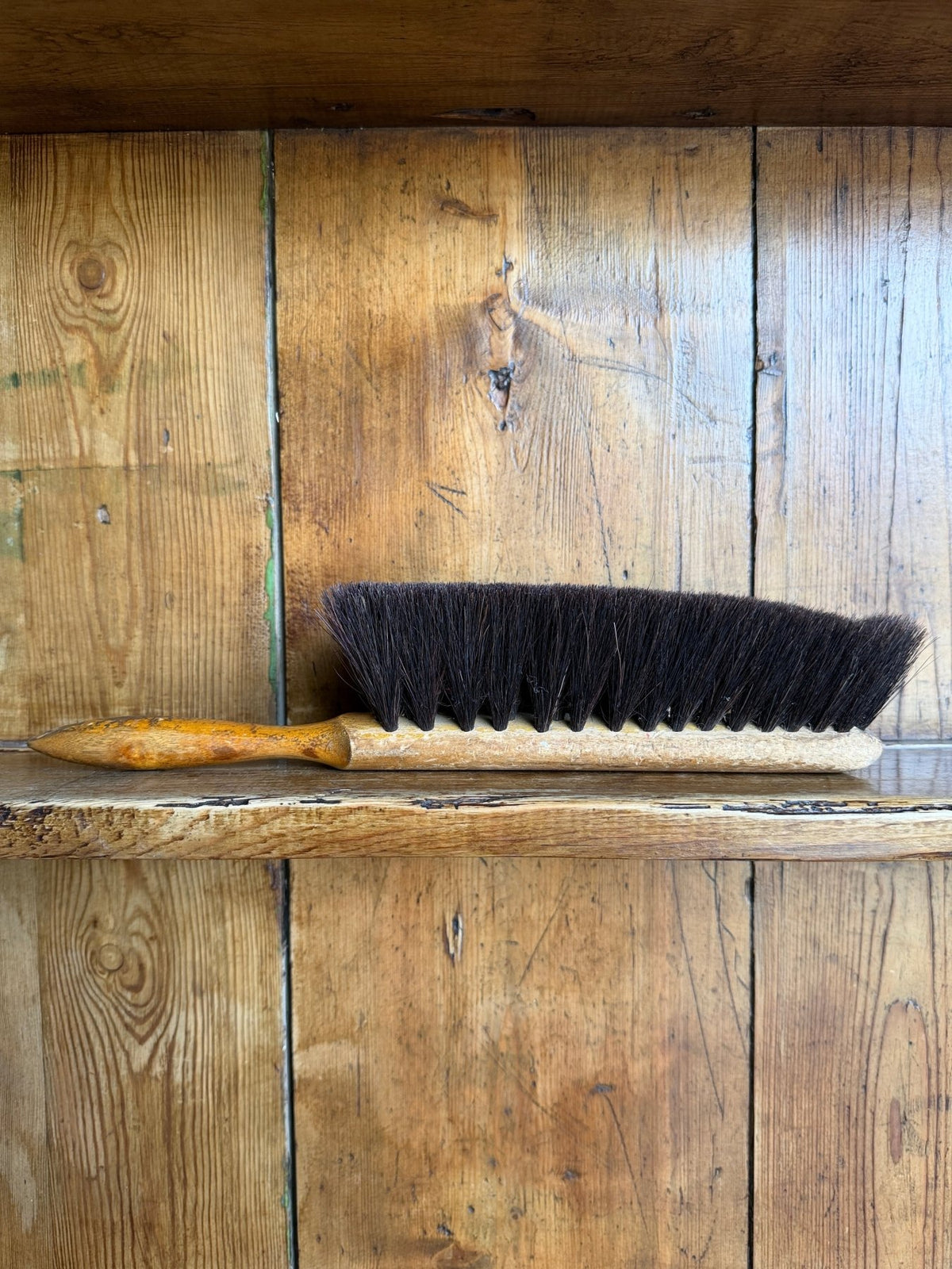Vintage hand brush - House on Horizon
