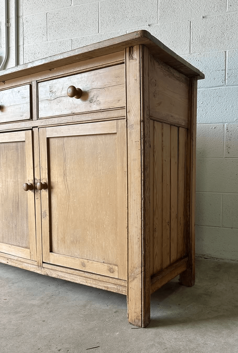 Weathered Victorian pine sideboard - House on Horizon