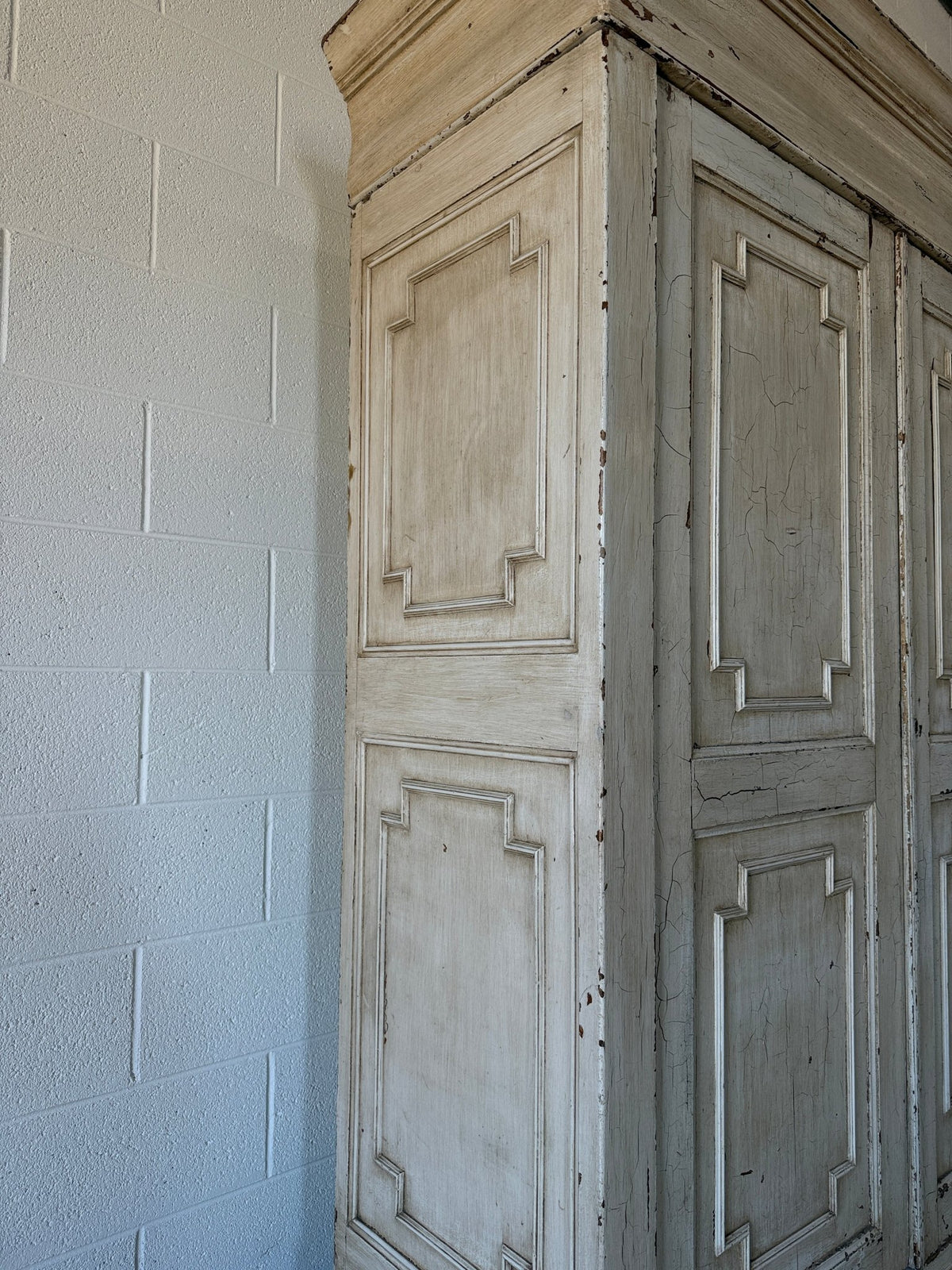 White chippy French wardrobe - House on Horizon