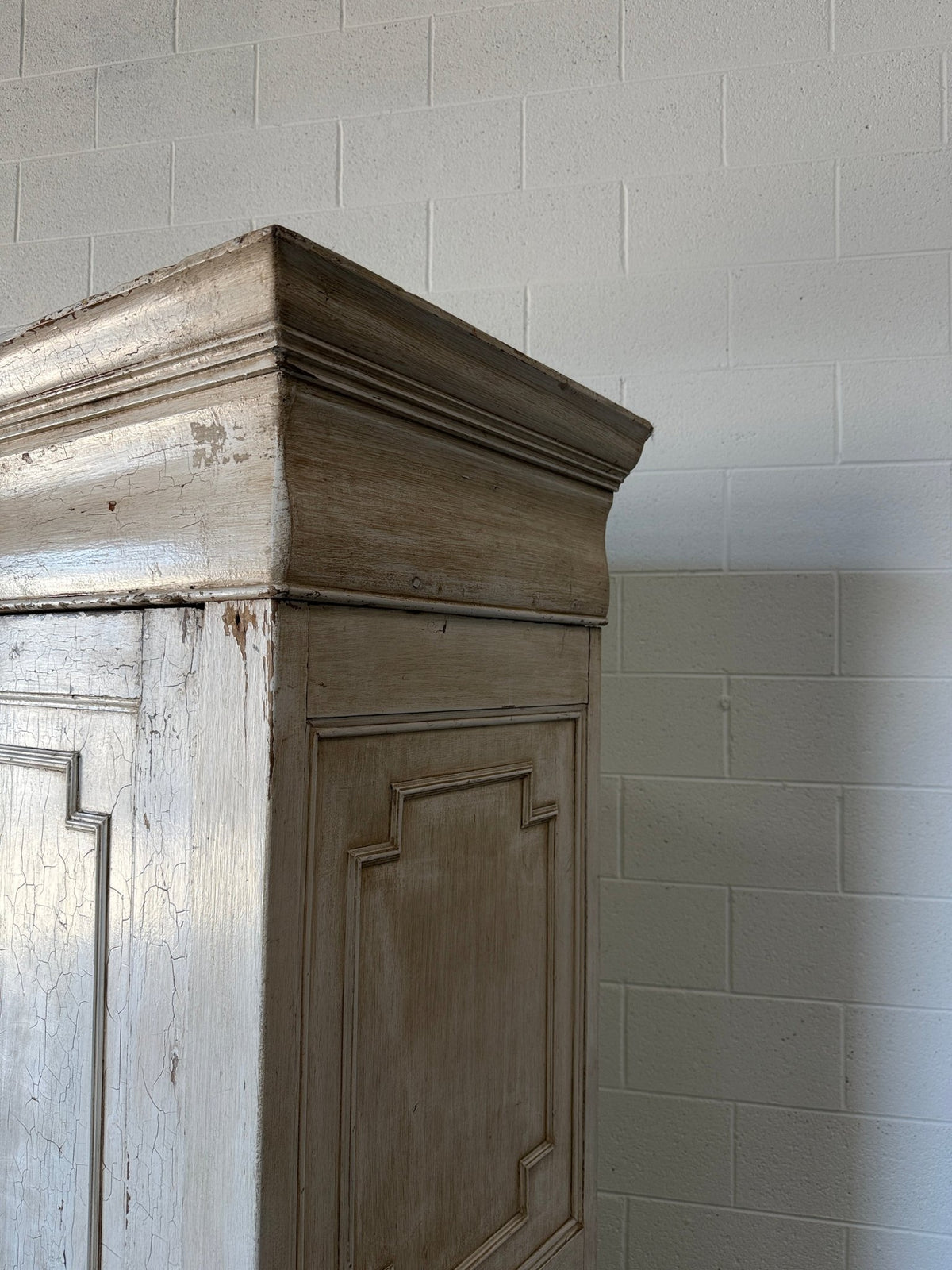 White chippy French wardrobe - House on Horizon