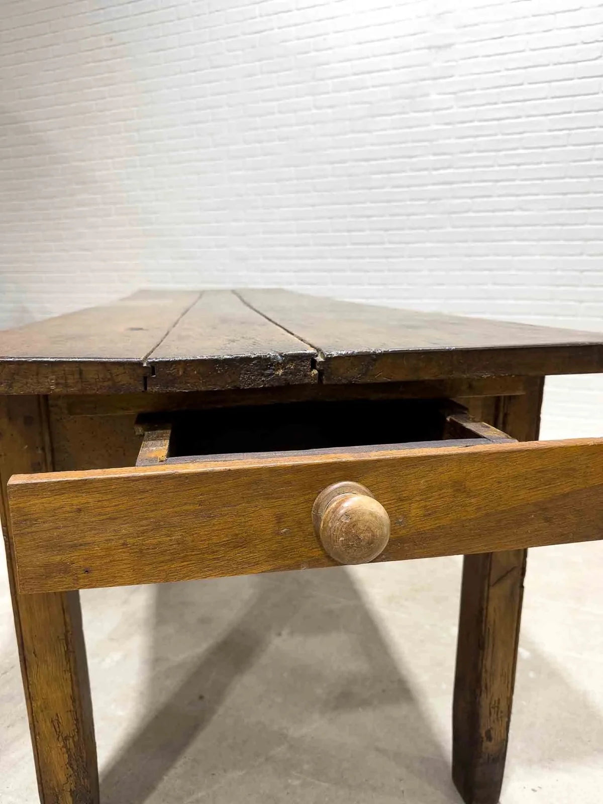 Wonderful eight foot French table with a drawer - House on Horizon